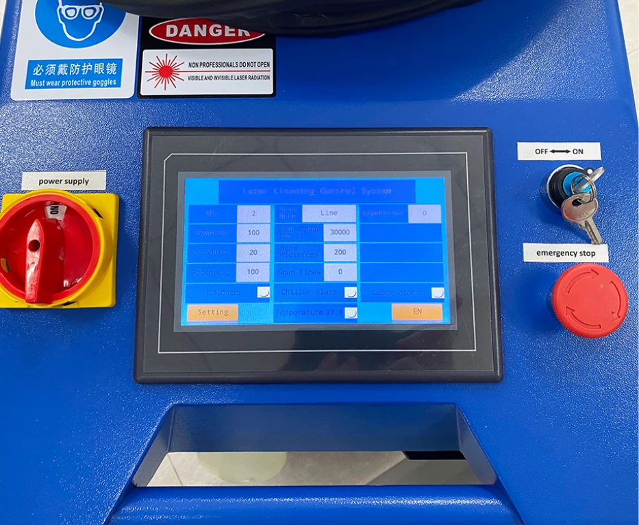Laser Cleaning Machine Control Panel