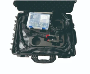 Internal view of the suitcase style laser cleaning machine