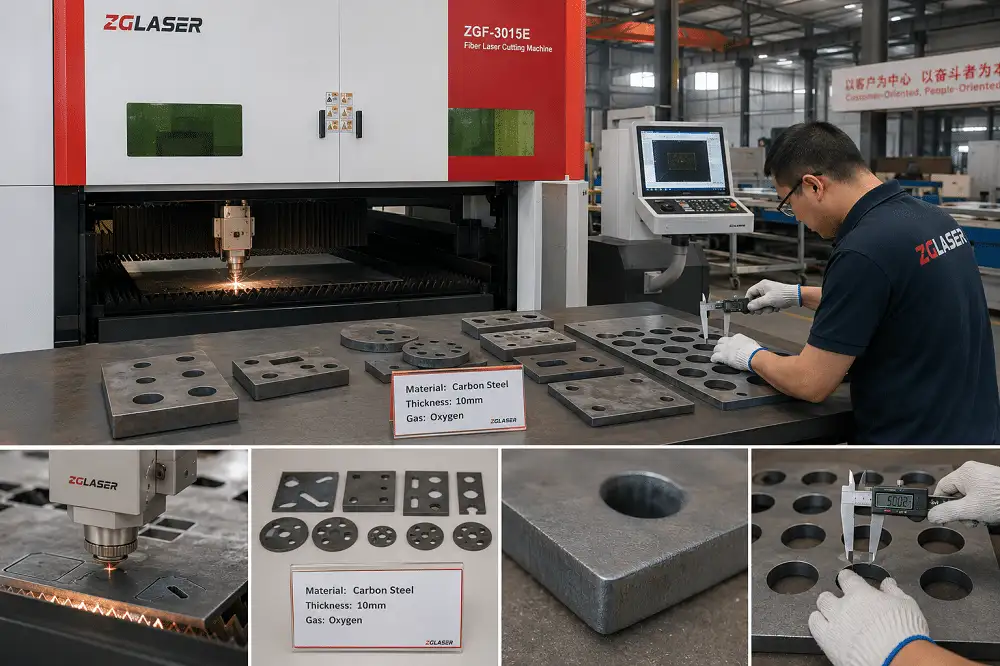 Fiber laser cutting sample test before machine purchase