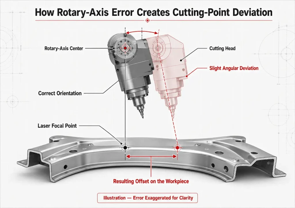 How Rotary-Axis Error Creates Cutting-Point Deviation