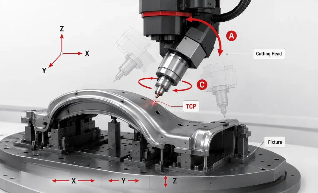 How a Five-Axis Laser Cutting Machine Moves