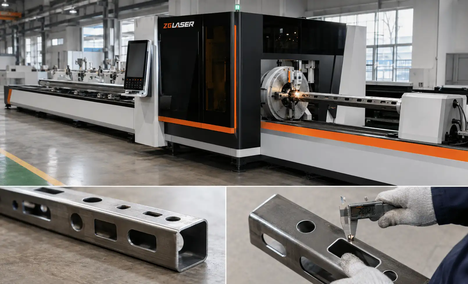 Tube laser cutting sample test before machine purchase