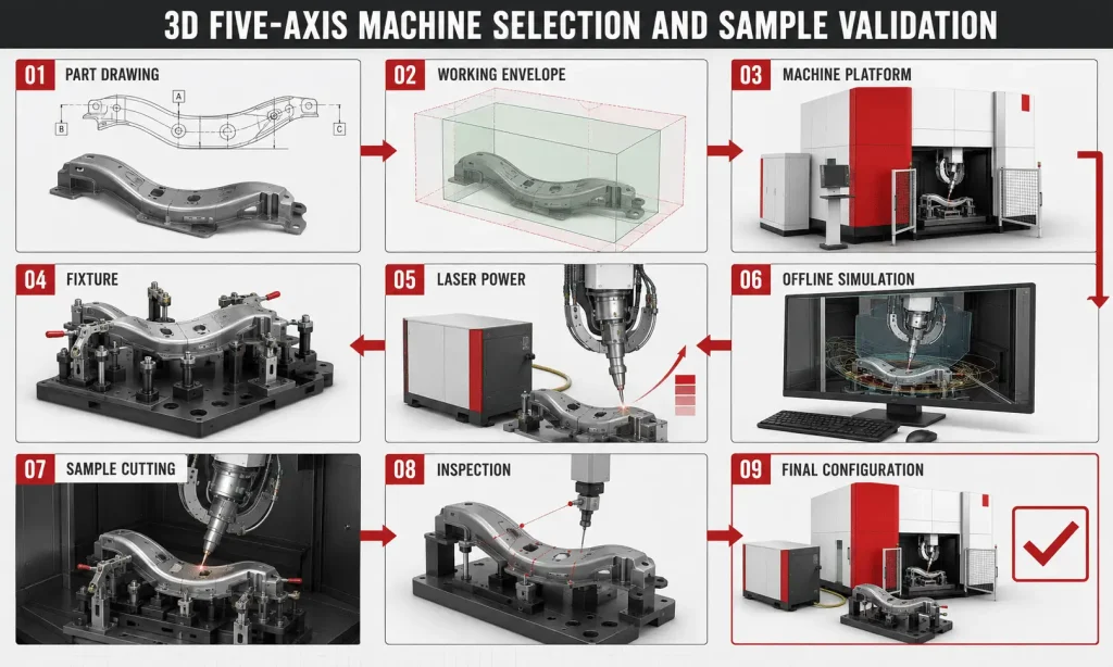 How to select and validate a 3D five-axis laser cutting machine