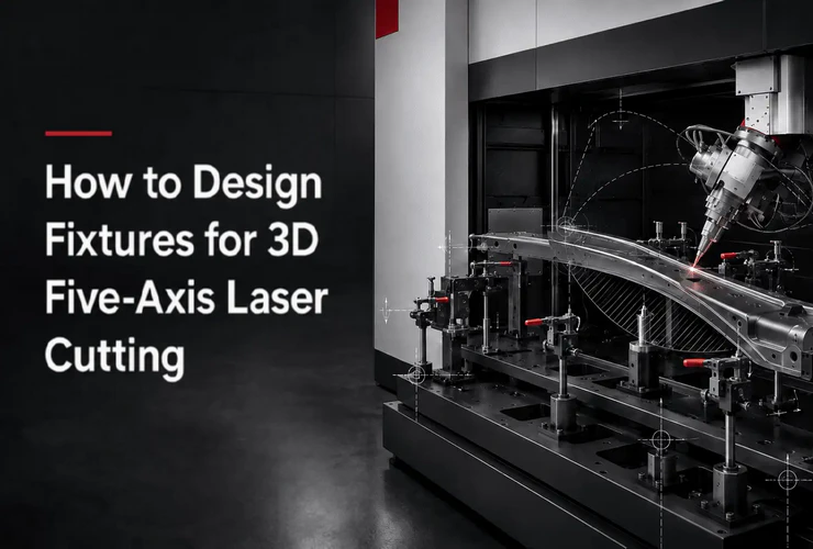 Fixture design for 3D five-axis laser cutting of a hot-formed automotive part